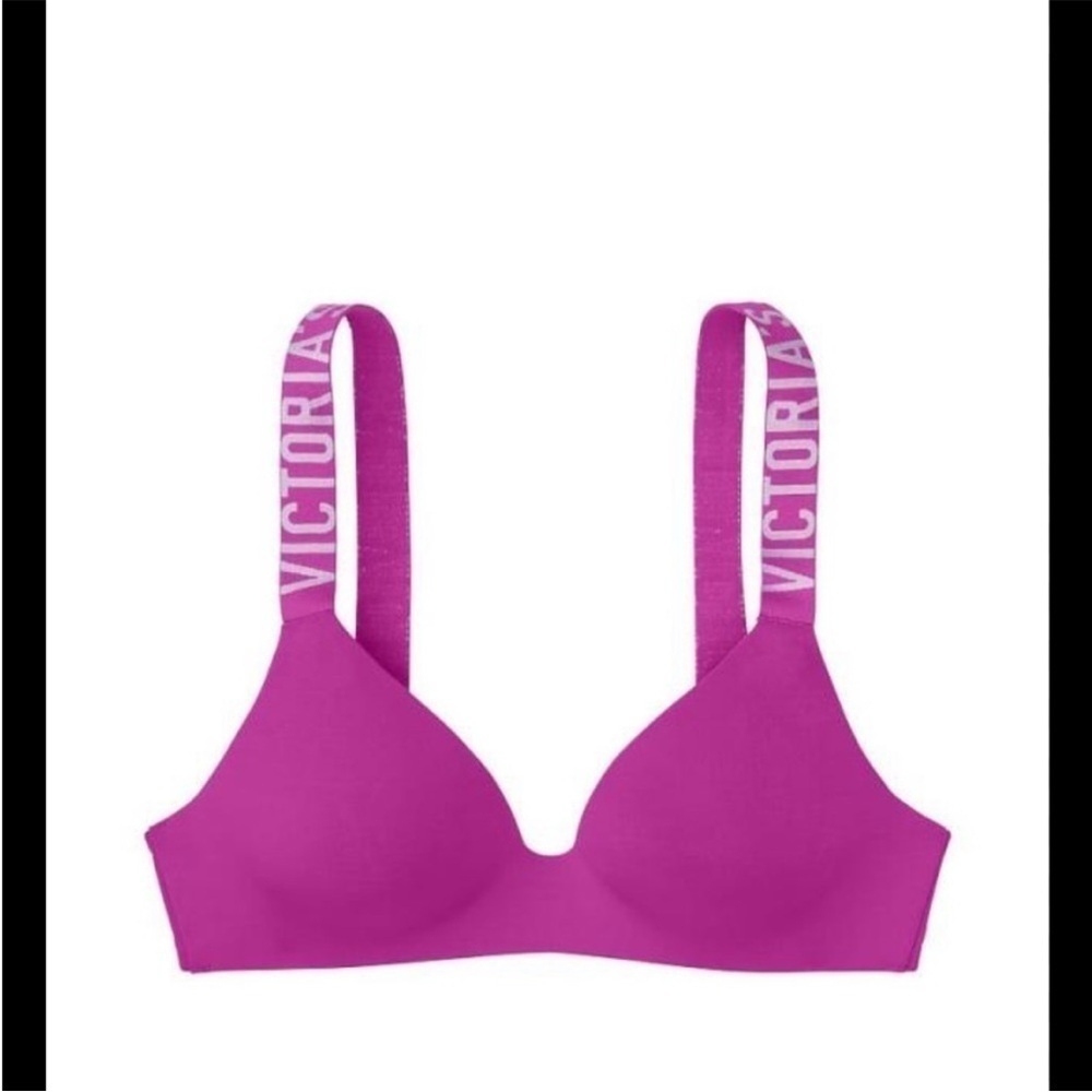 Victoria's Secret Women's Lightly Lined Wireless T-Shirt Bra Magenta 32D